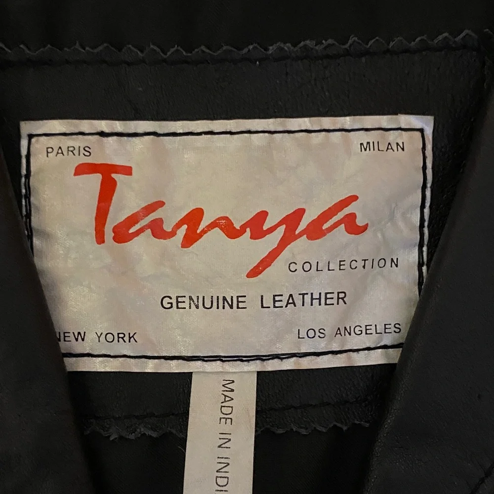 Tanya Collection Black Leather Sleeveless Dress Size M - Picture 2 of 15